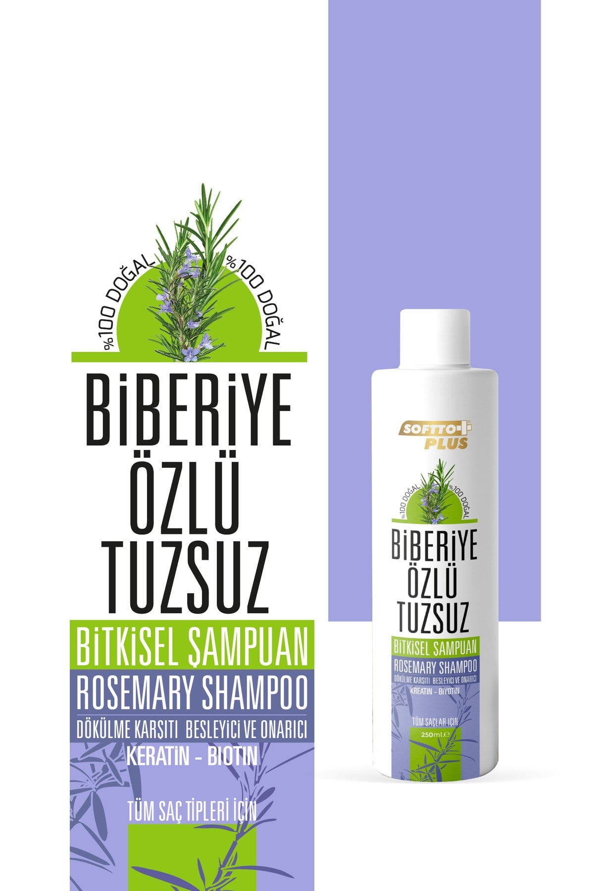 BİBERİYE ÖZLÜ TUZSUZ ŞAMPUAN 250ML