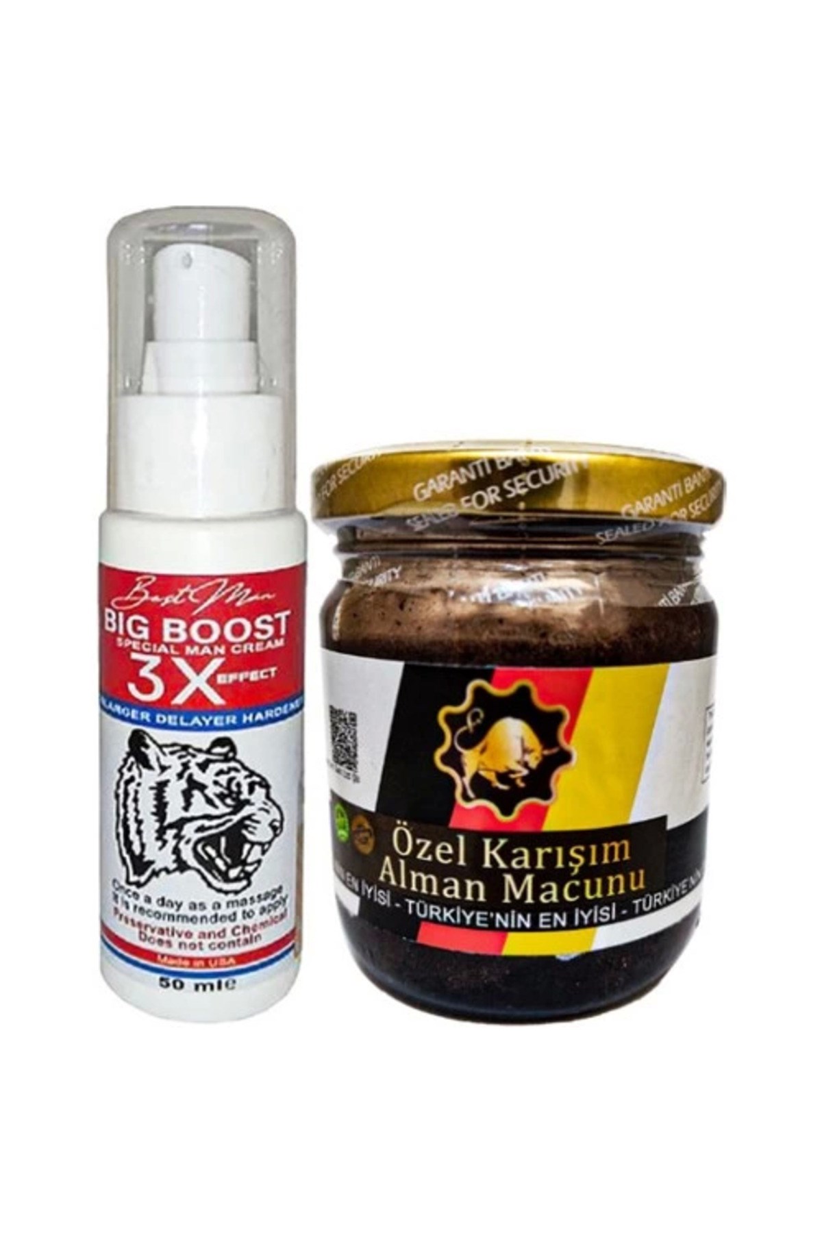 Bigboost 50 ml Erkekler İçin 3xeffect Krem + Yanında 1 Kavanoz 240GR German Macun Takım