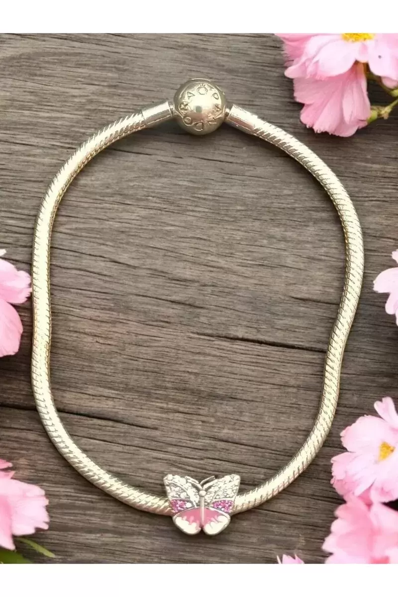 Bileklik 925 Ayar Kelebek Charmlı Gümüş