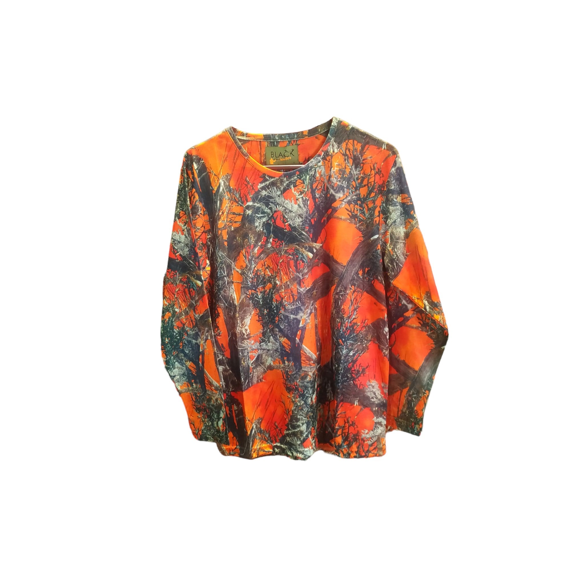 Black Hunter Turuncu Orman Desen Sweatshirt - M