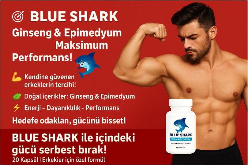 Blue Shark Erkeklere Özel 20 Li Takviye | Ginseng & Epimediyum Içerikli