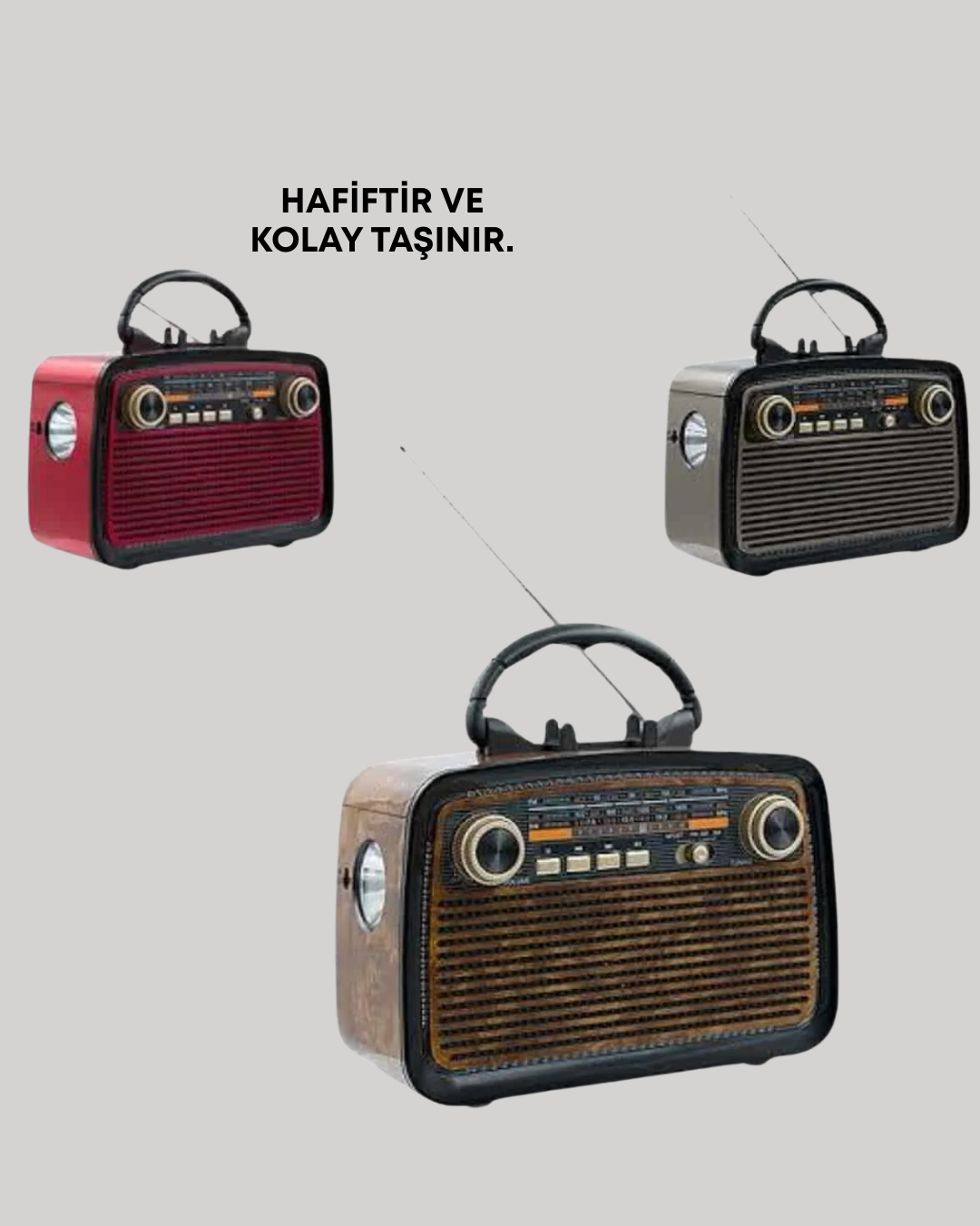 Bluetooth Bağlantılı Taşınabilir Hoparlör – FM/AM Radyo Özellikli, Şarj Edilebilir Batarya, 1 kg