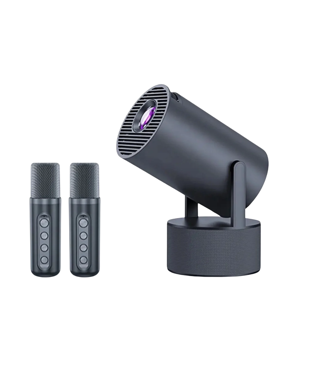 Bluetooth Hoparlörlü Akıllı Projektör Kablosuz Karaoke Mikrofonlu