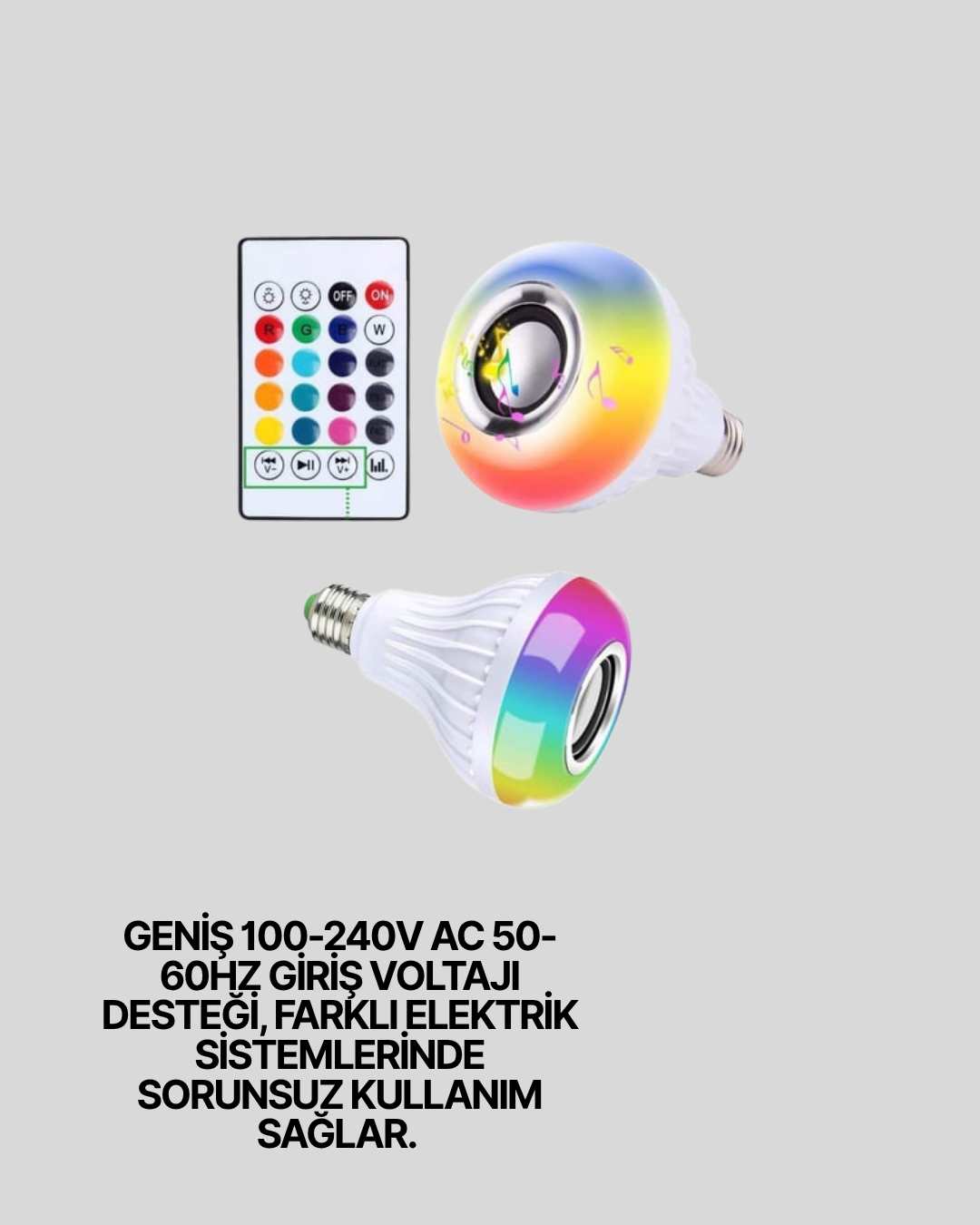 Bluetooth Hoparlörlü LED Ampul – 12W Enerji Tasarruflu