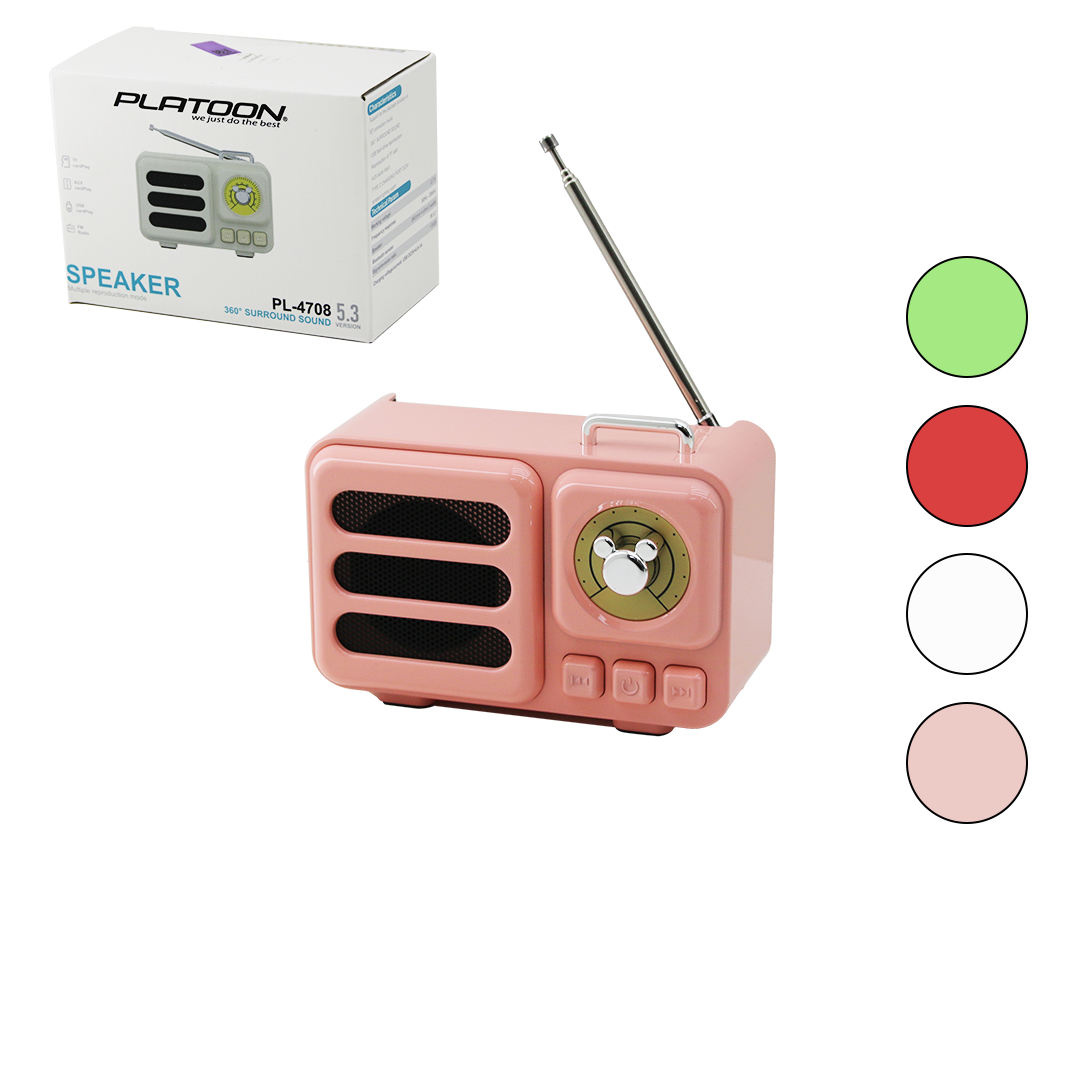 Bluetooth Işıklı USB Şarjlı Taşınabilir Hoparlör (TF Kart, Renkli Kasa)