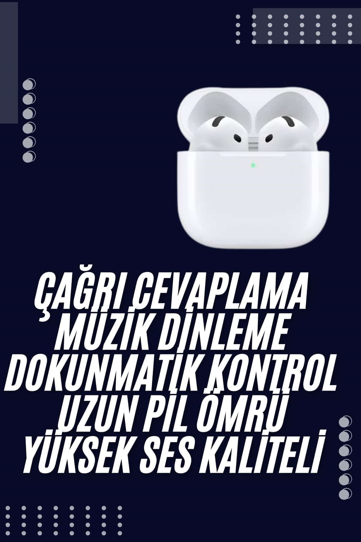 Bluetooth Kulaklık Beyaz Çağrı Cevaplama Dokunmatik Kontrol Kablosuz Yeni Nesil