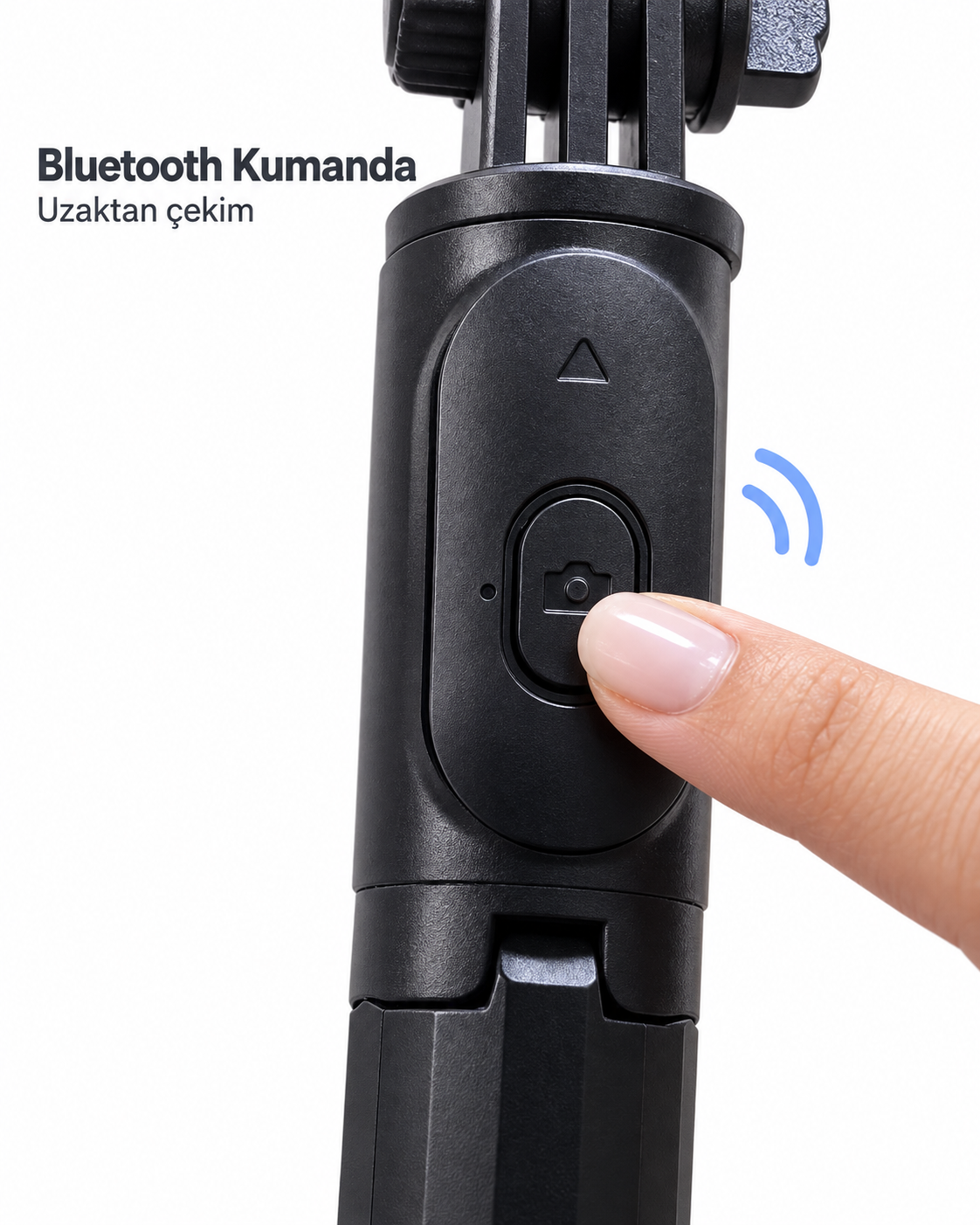 Bluetooth Kumandalı Katlanabilir Selfie Çubuğu ve Telefon Tutucu