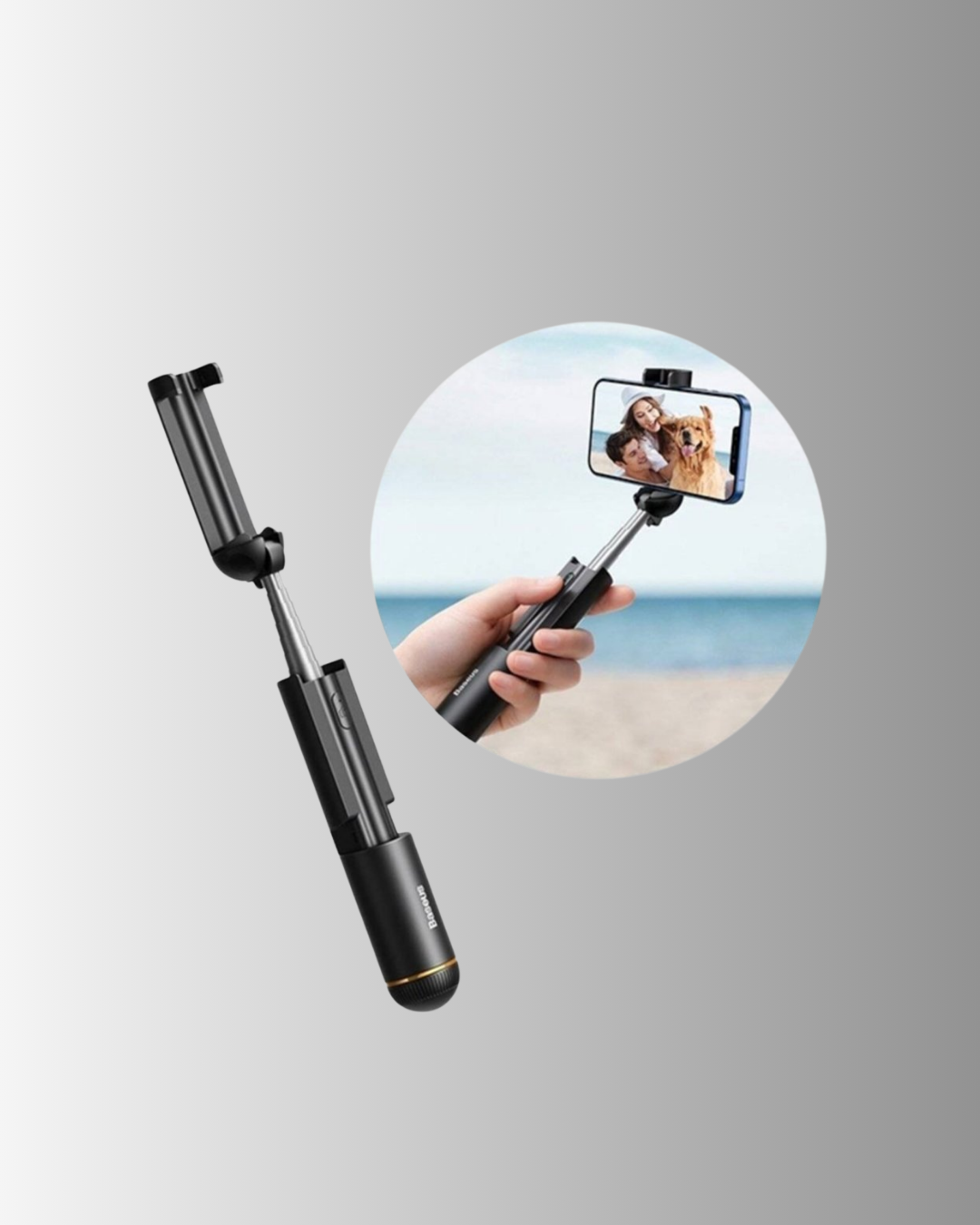 Bluetooth Selfie Çubuğu – Işıklı, Katlanabilir, Uzaktan Kumandalı