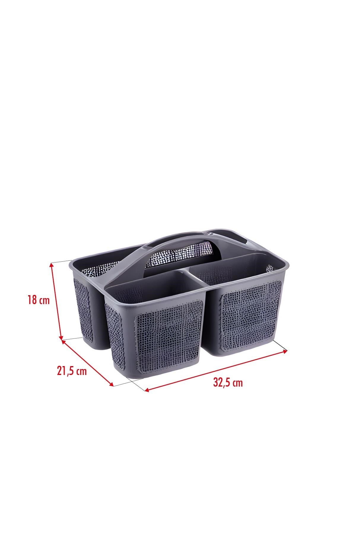 Bölmeli Deterjanlık Organizer Füme