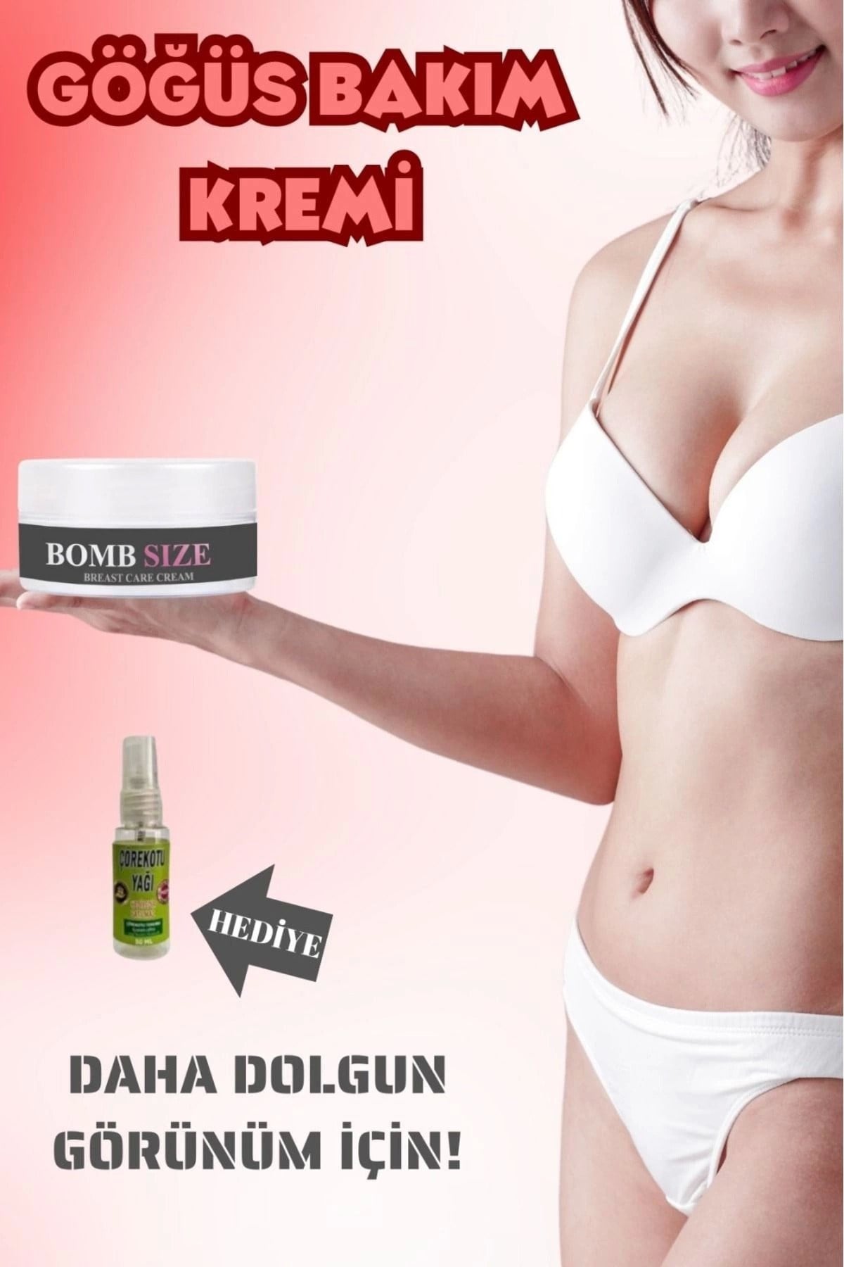 Bombsize Göğüs Büyütme Ve Sıkılaştırma 50 ML + Çörek Otu Yağı 30 ML