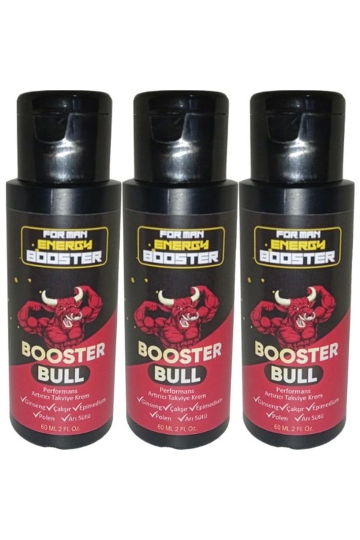 Booster Bull 3 Adet Erkeklere Özel Kremi 60 ml - 3 Adet 60 ml