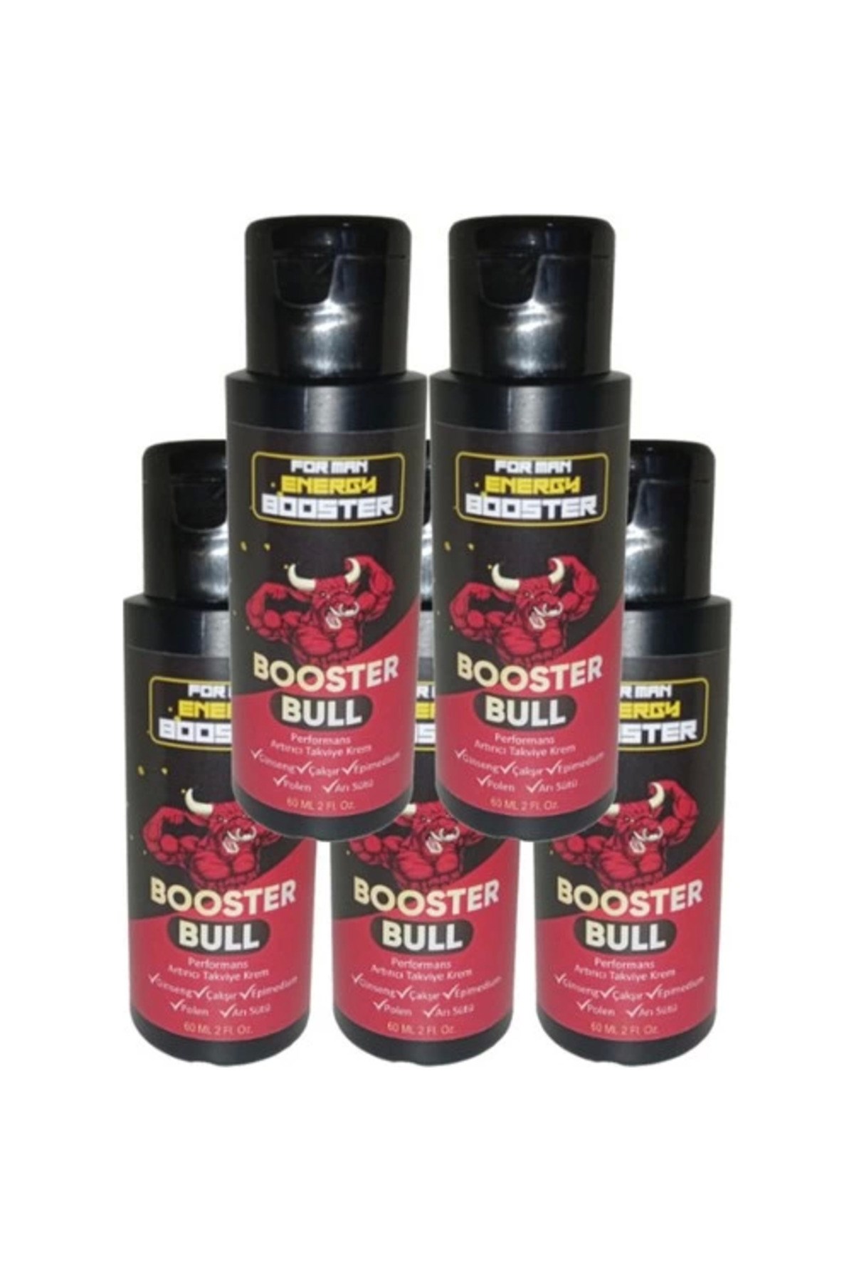 Booster Bull 5'li Paket Erkeklere Özel Krem 60 ml - 5 Adet 60 ml