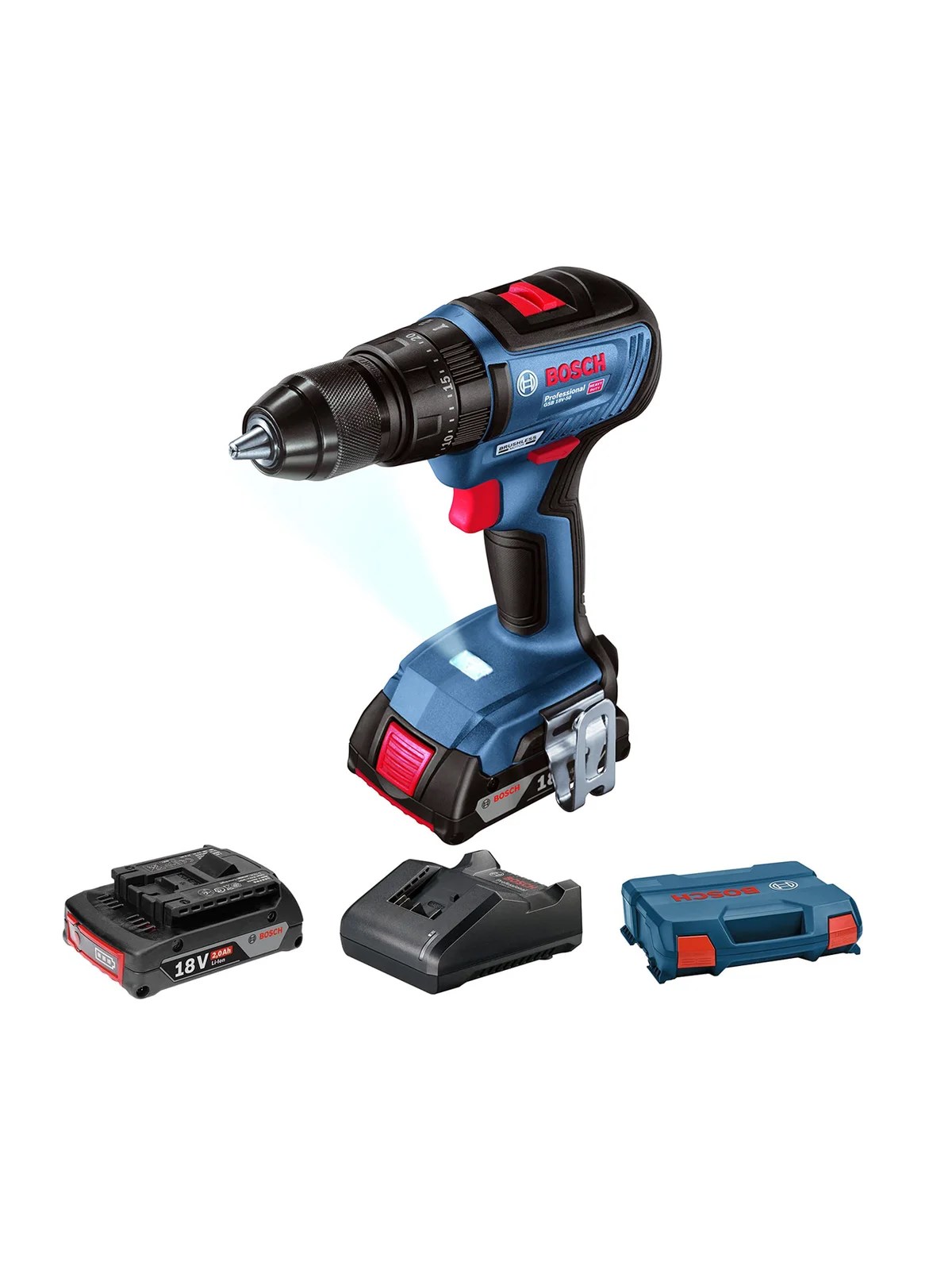 BOSCH GSB 18V-50 Profesyonel Akülü Darbeli Delme Vidalama 18V 2.0Ah