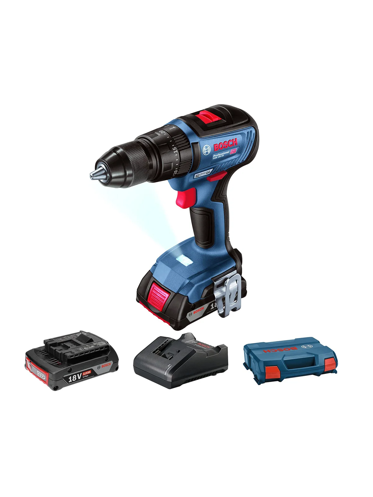 BOSCH GSB 18V-50 Profesyonel Akülü Darbeli Delme Vidalama 18V 5.0Ah