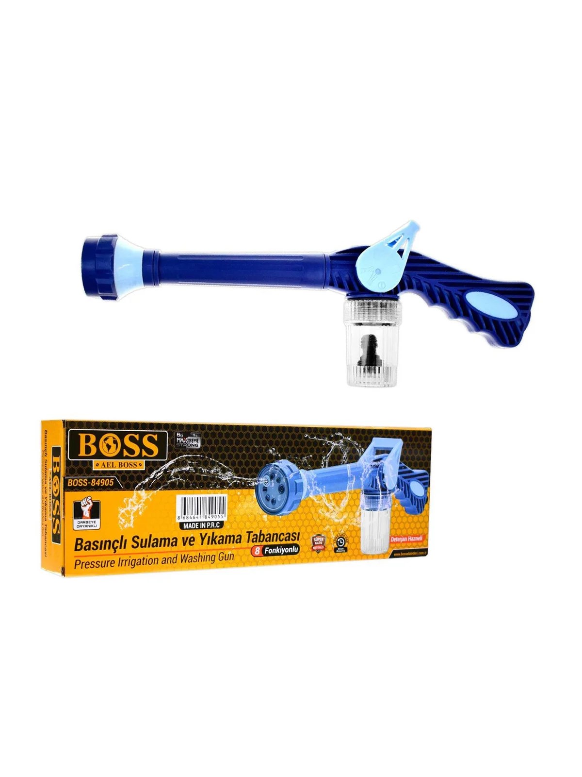 Boss 8 Fonksiyonlu Sulama ve Yıkama Tabancası 84905