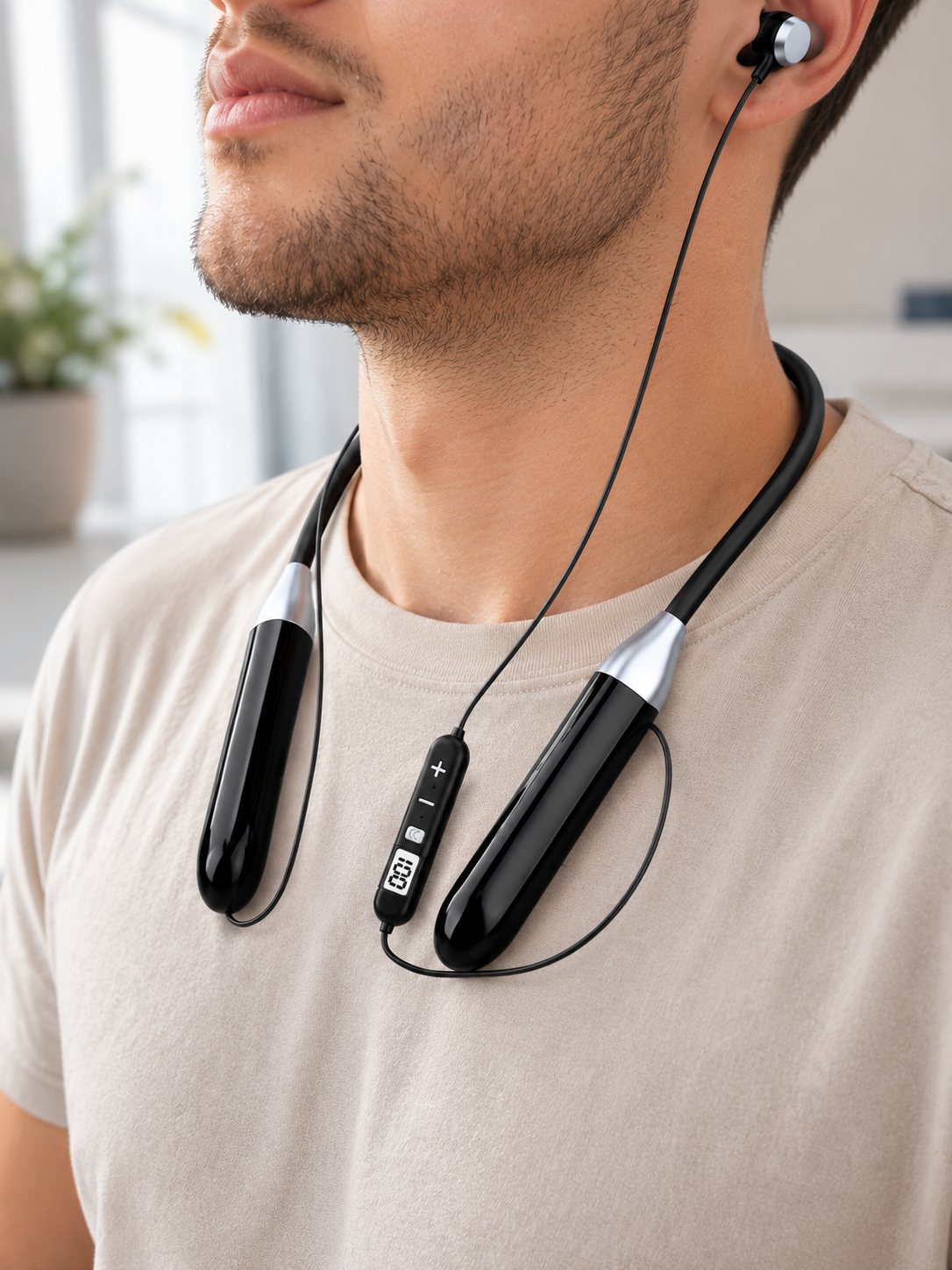 Boyun Tipi Bluetooth Kulaklık Kablosuz Mikrofonlu Uzun Kullanım Süreli Müzik ve Telefon Görüşme Kulaklığı
