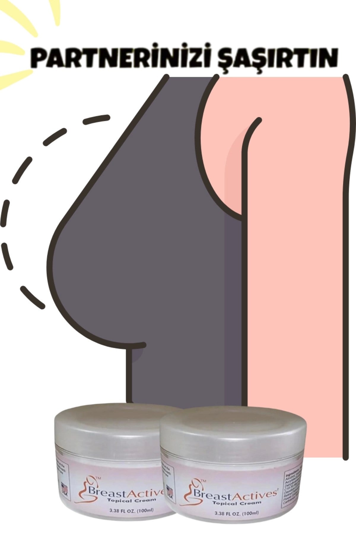 Breast Actives Kadınlara Özel Göğüs Aktifleştirici Masaj Bakım Kremi 100 ml 2 adet