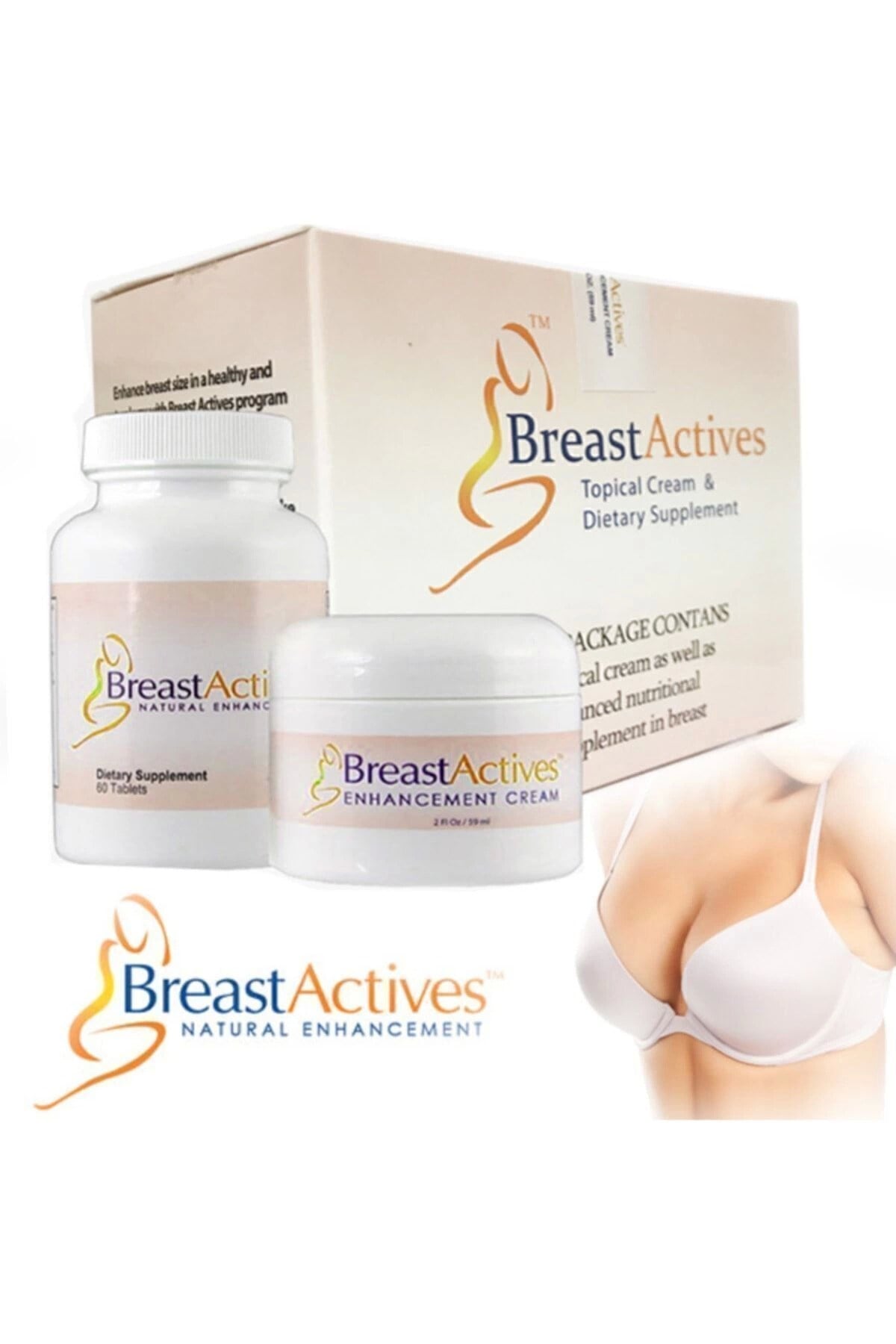 Breastactives Göğüs Büyütücû, Dikleştirici, Bakım Seti
