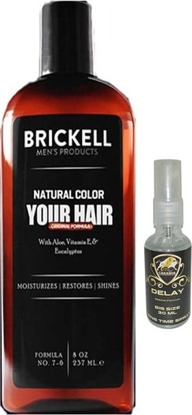 Brickell Erkeklere 237 ml Saçsakal Beyazlıkgiderici Şampuan + Caraboa 30ML Geciktiricisprey