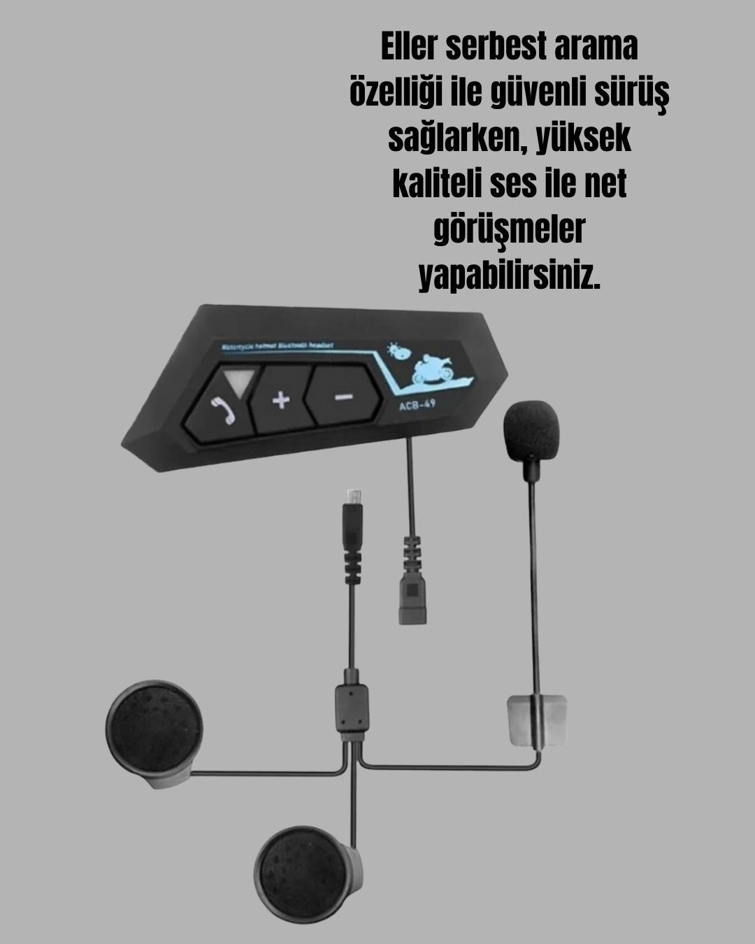 BT22 Kask Bluetooth Kulaklık Su Geçirmez Motosiklet İletişim Sistemi Yeni Nesil
