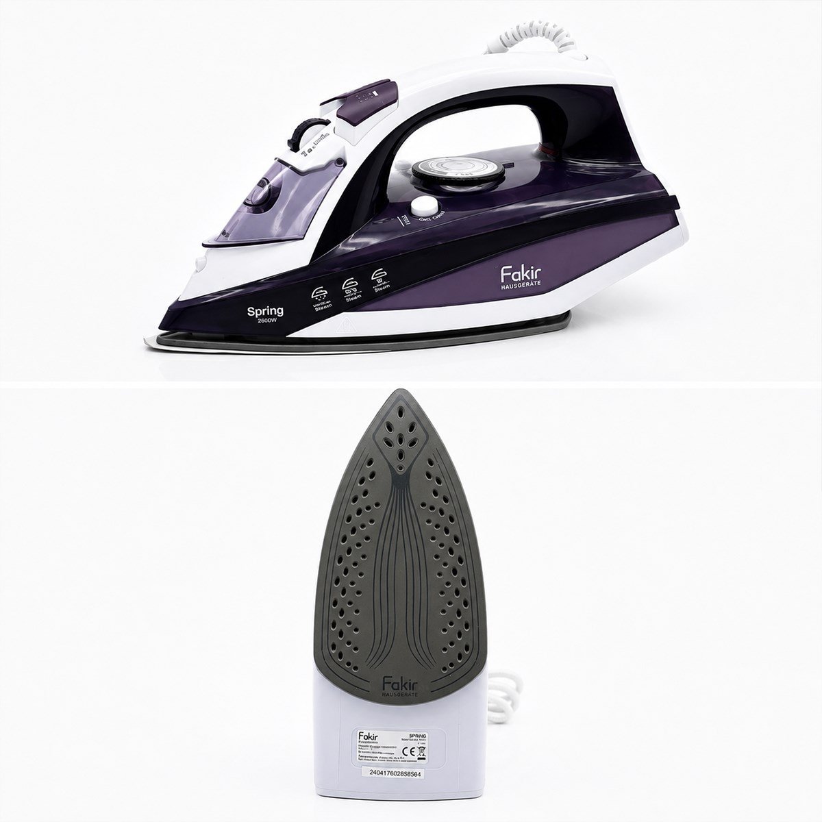 Buharlı Ütü 2600W Seramik Taban (Mor)