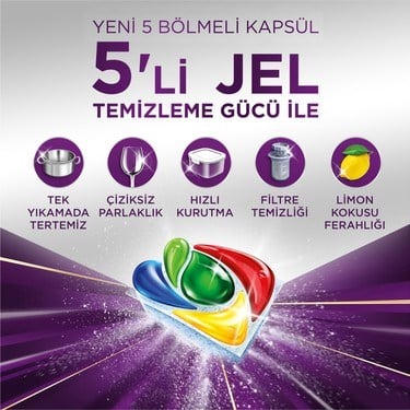 Bulaşık Makinesi Deterjan Kapsülü 25 Adet Etkili Temizlik
