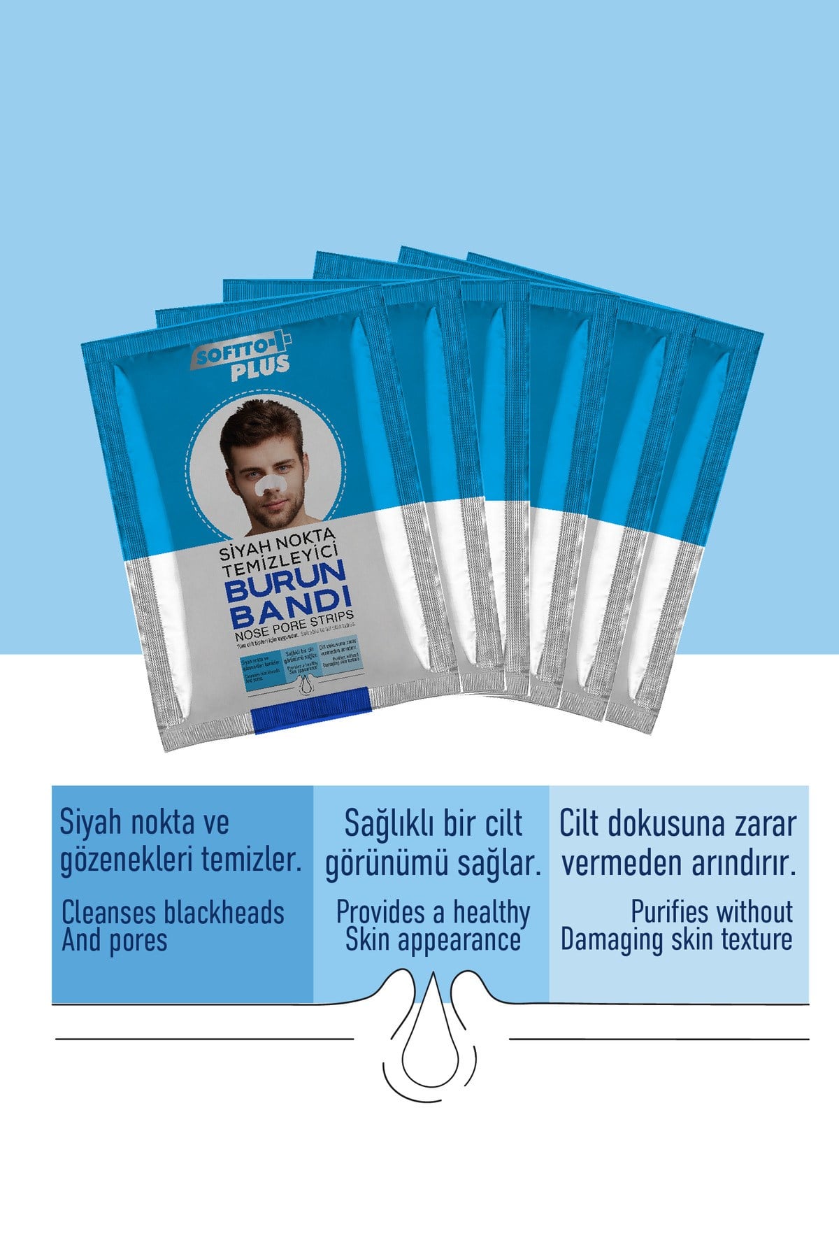 BURUN BANDI SİYAH NOKTA TEMİZLEME ERKEK 6 LI
