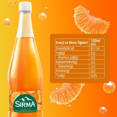 C Vitaminli Mandalina Aromalı Doğal Maden Suyu 6x1