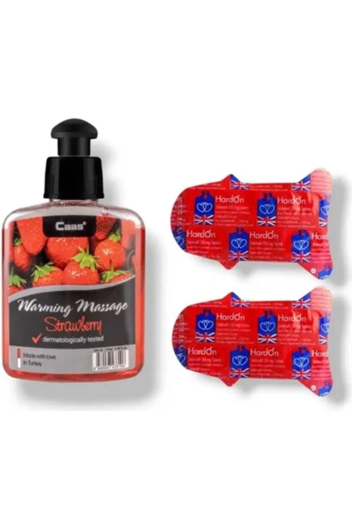Caas Çilek Aromalı Masaj Yağı 100 ml - Erkeklere Özel Destekleyici 6'lı - 2 Adet