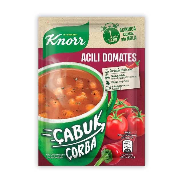 Çabuk Çorba Acılı Domates 22Gr