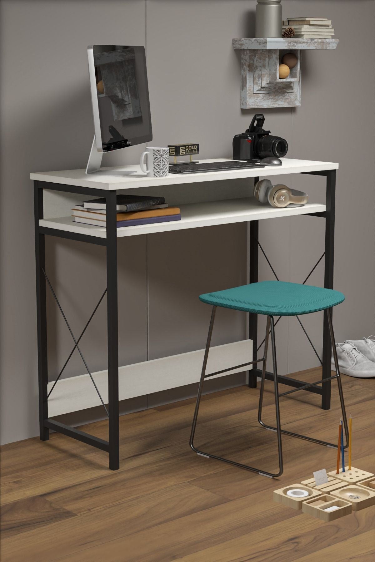 Çalışma Masası Beyaz 90 cm