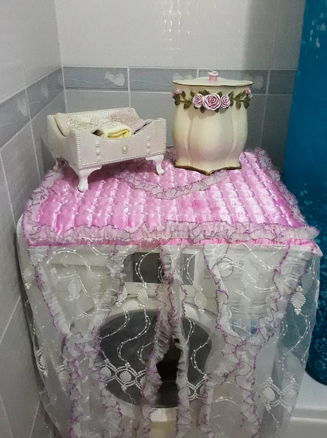 Çamaşır Makinesi Örtüsü - Pembe