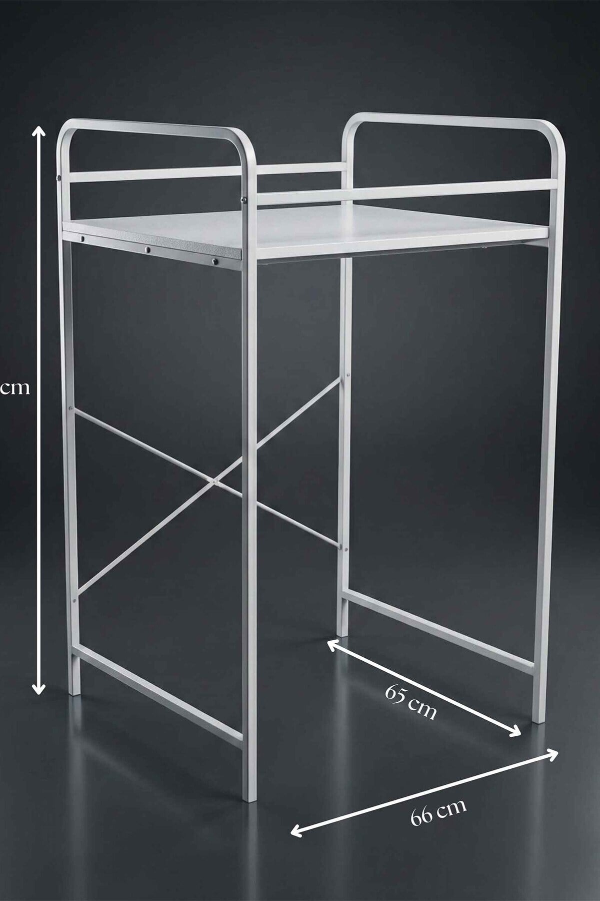 Çamaşır Makinesi Rafı Metal Beyaz 66 cm