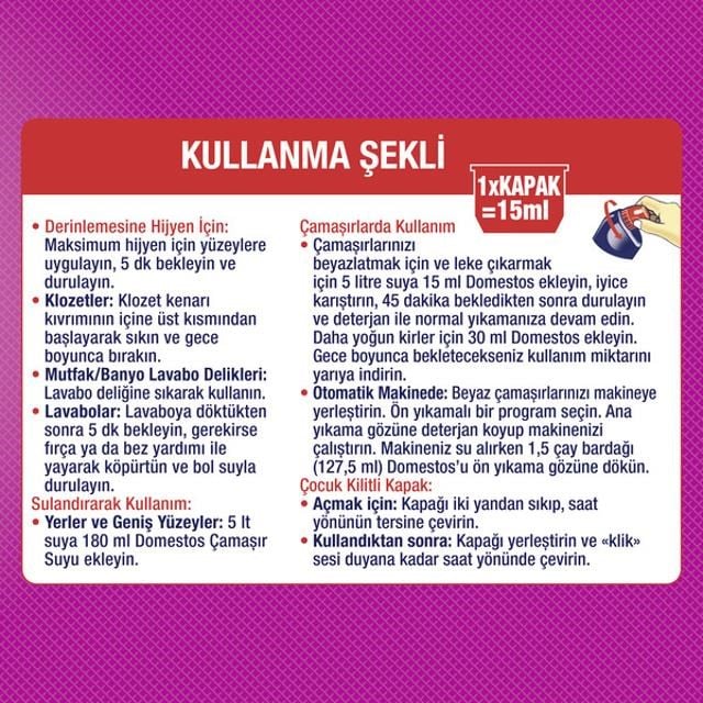 Çamaşır Suyu 750 ML Kötü Koku Avcısı