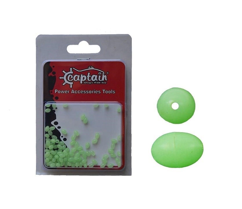 Captain Glow Boncuk Oval Çapari ve Takım Boncuğu 100lü Paket - 7MM