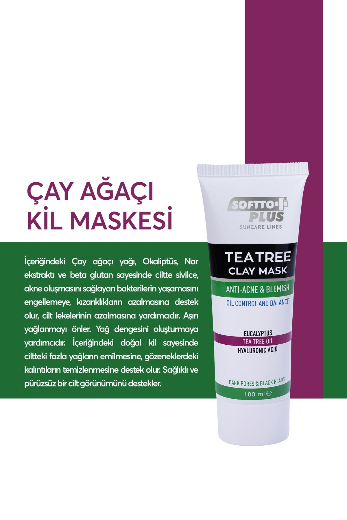 ÇAY AĞACI KİL MASKESİ 100 ML