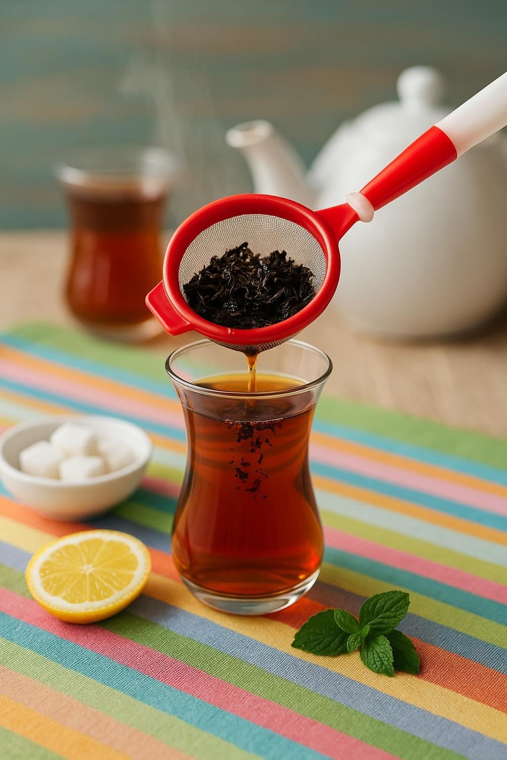 Çay Süzgeci Demlik Süzgeci