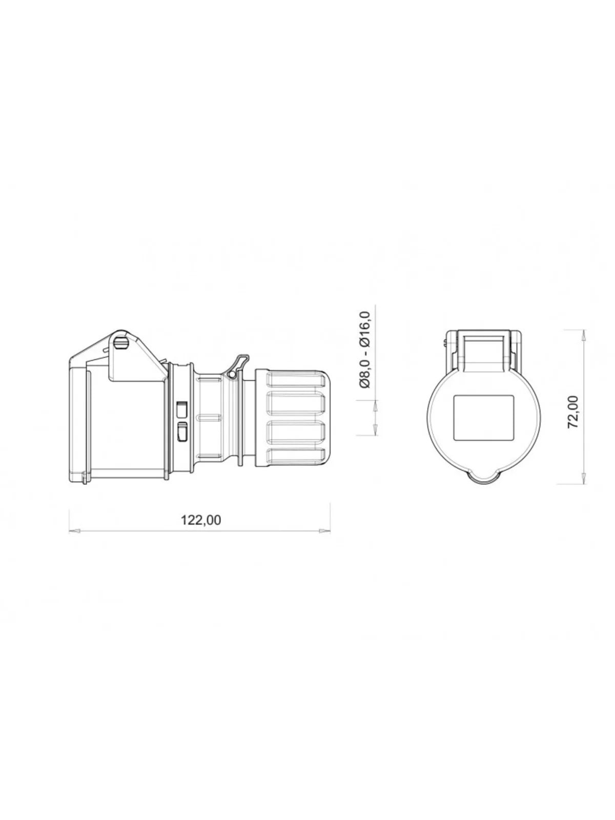 CEE Norm Uzatma Priz BC1-1403-2312