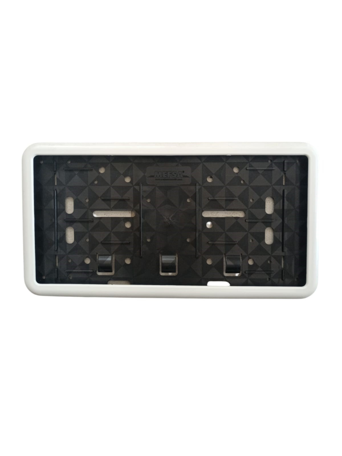 Çerçeveli Dikdörtgen  Plakalık Plaka Altlığı Beyaz 32X17cm 1 Adet