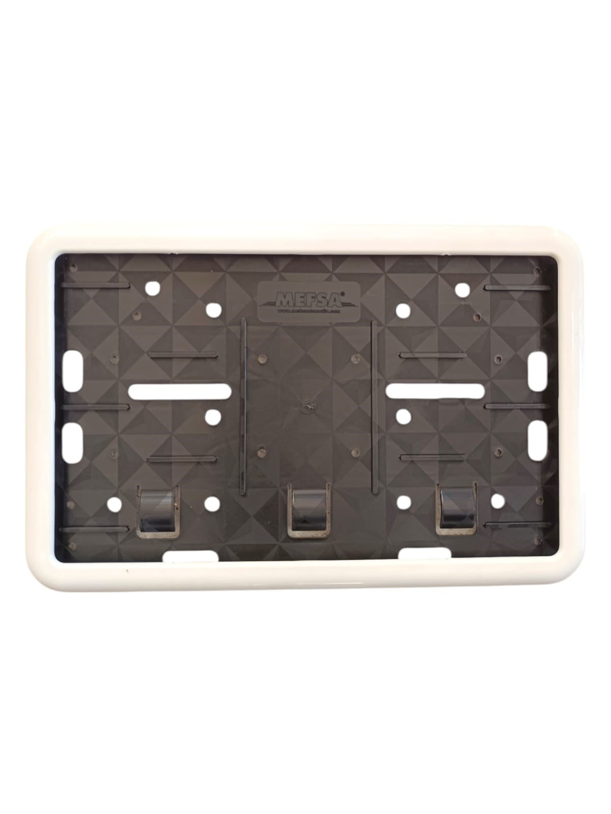 Çerçeveli Motor Plakalık Plaka Altlığı Beyaz 17x26 cm