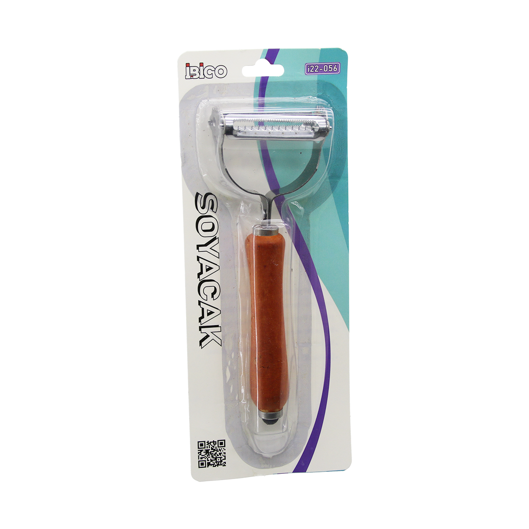 Çift Başlı Metal Soyacak (Ahşap Saplı)