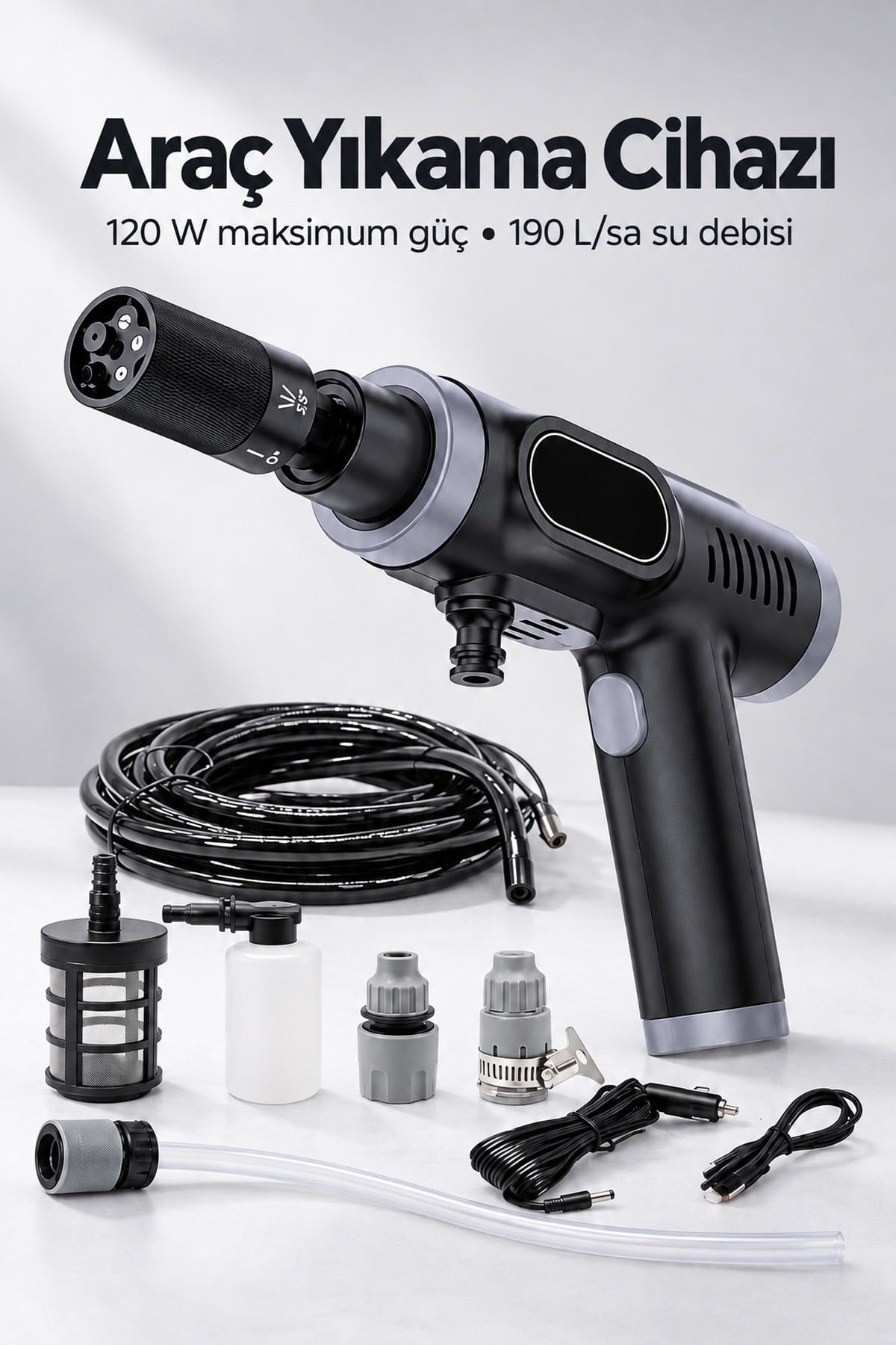 Çift Çalışma Modlu Araç Yıkama Makinesi Şarj Edilebilir