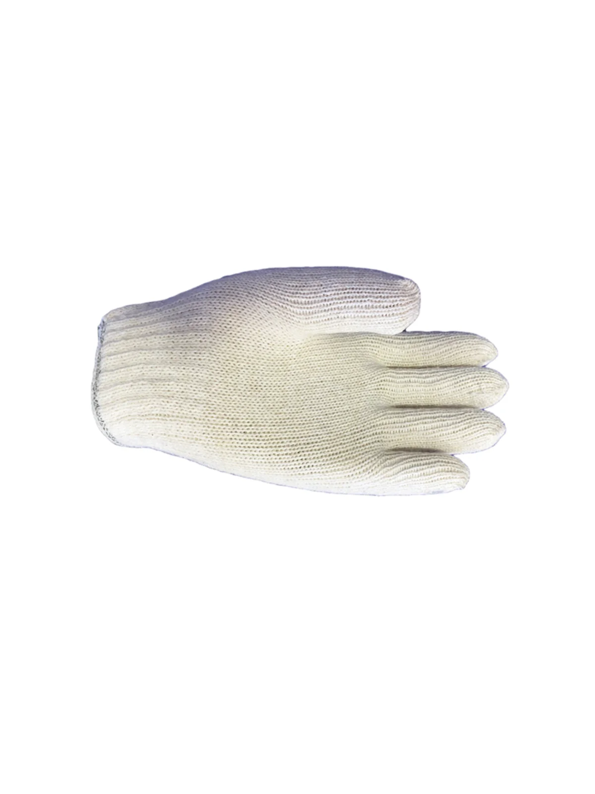 Çift Kat Örme Kalın Pamuk Eldiven Beyaz