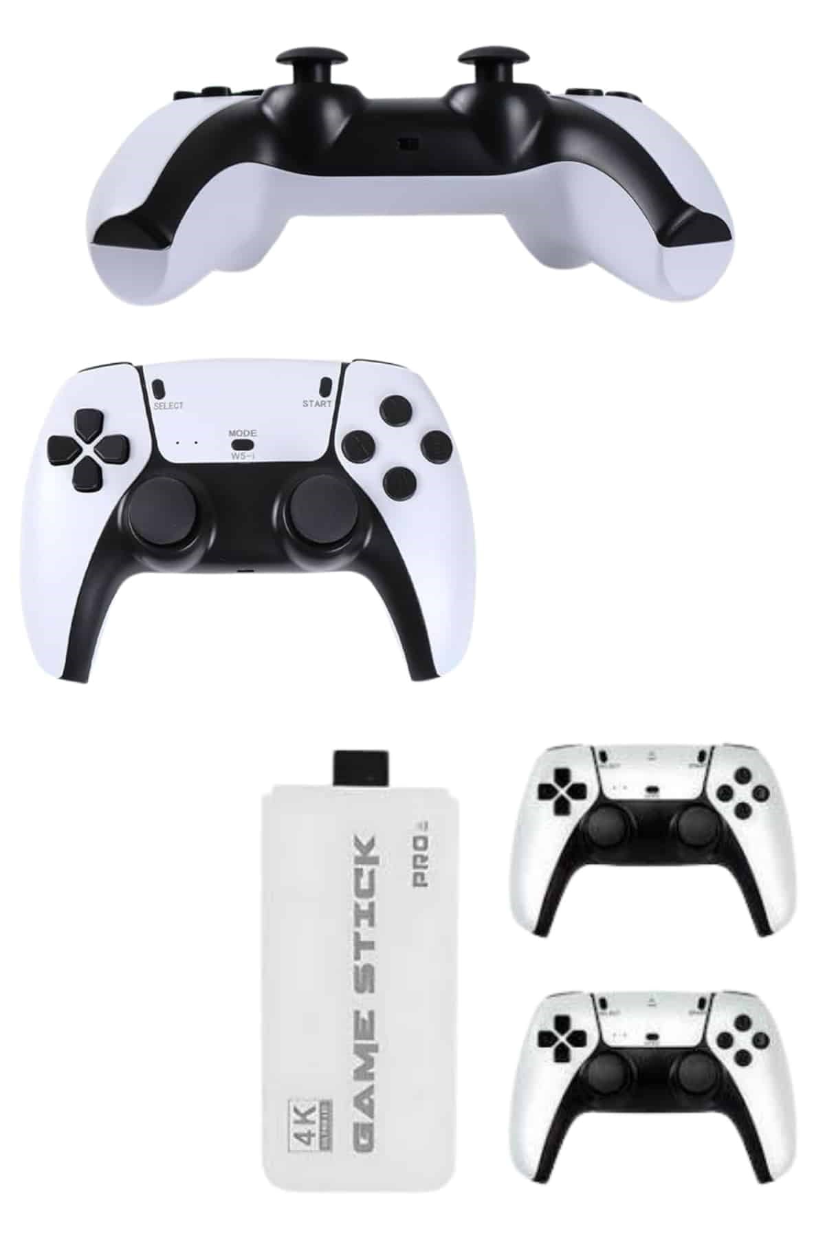 Çift Oyun Kollu 4K HD Ekran Nostaljik 20.000 Oyunlu Beyaz Game Stick
