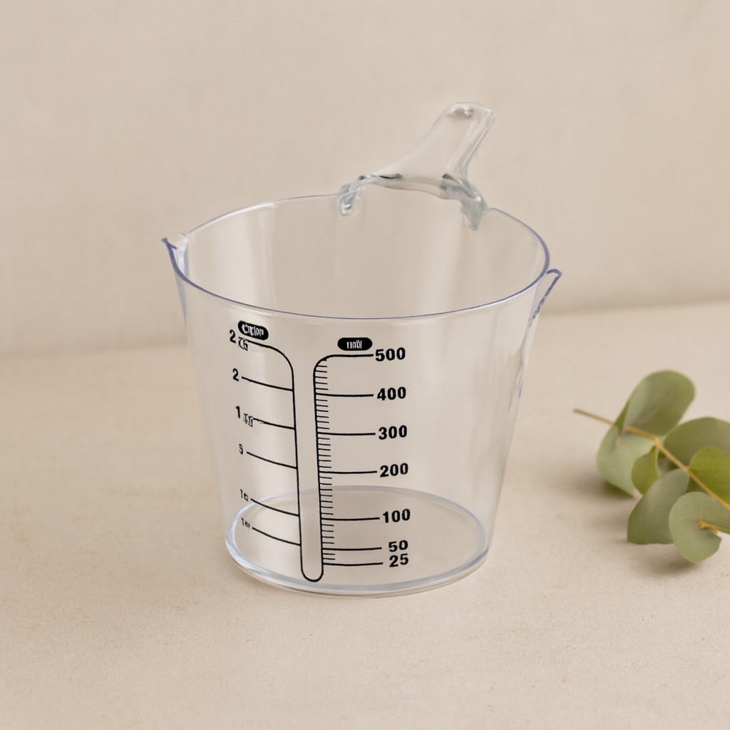 Çift Taraflı Plastik Ölçü Kabı 500 ml