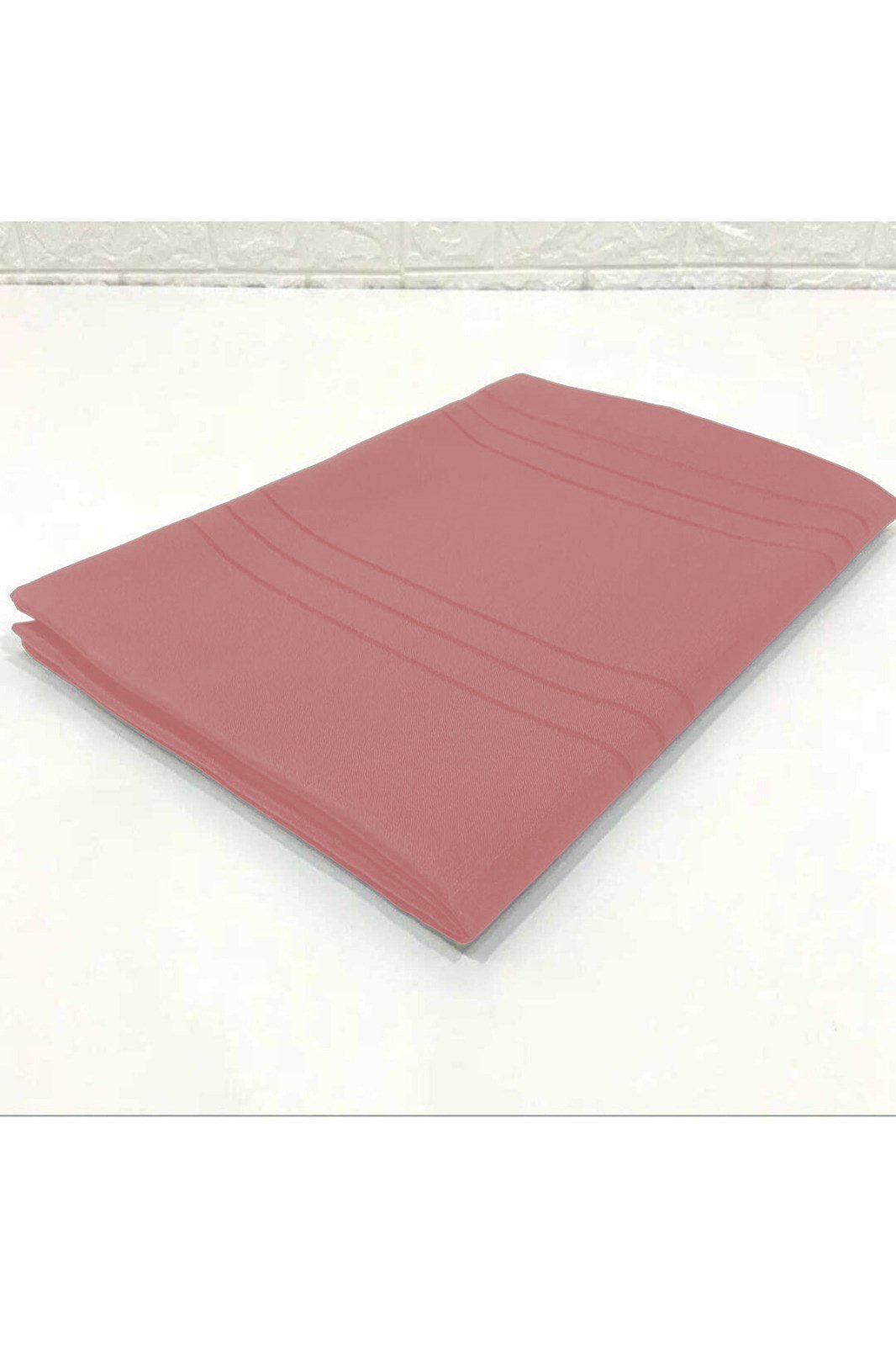 Çizgili Tek Masa Örtüsü Colber 160x220cm Pudra