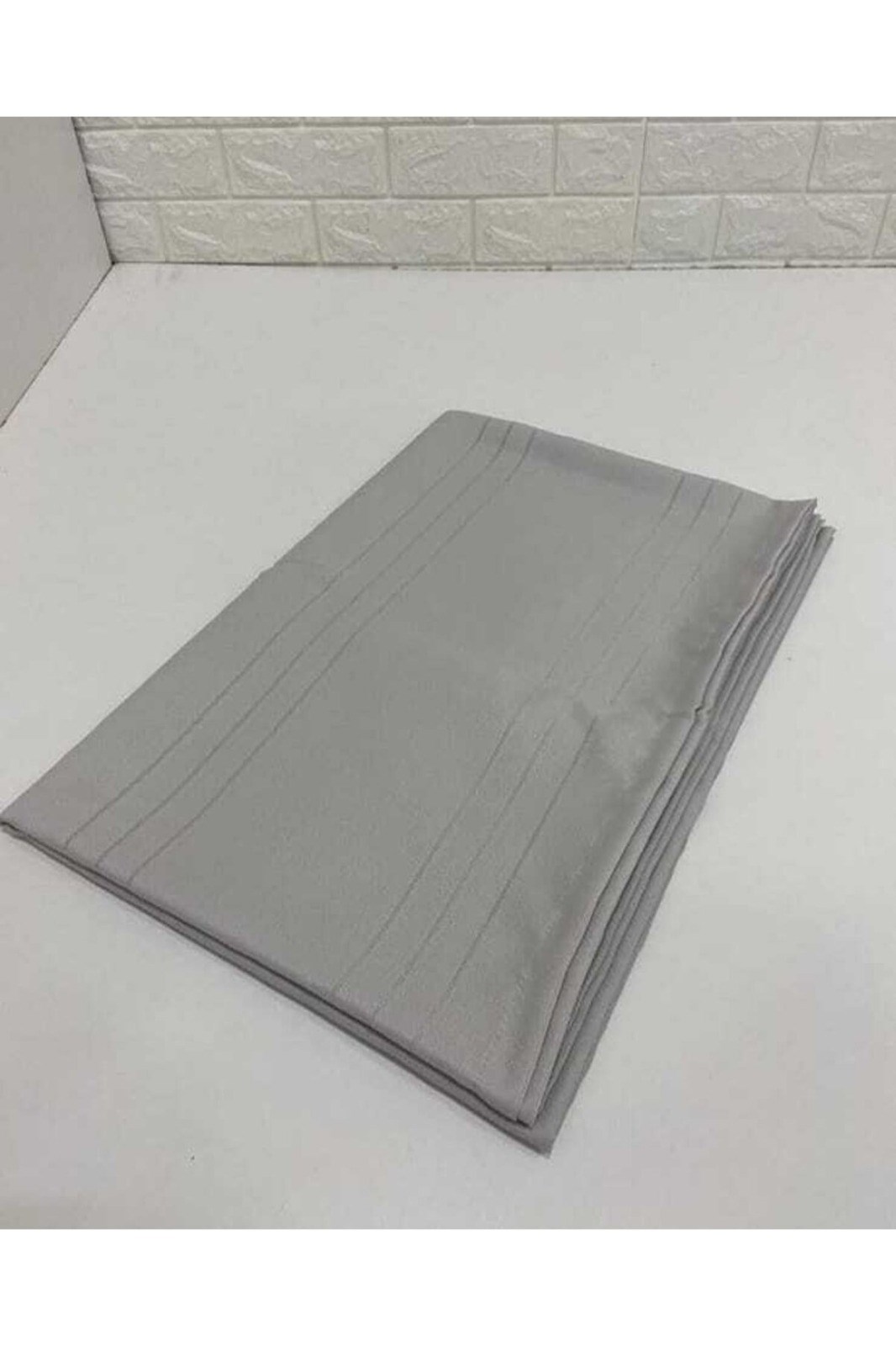 Çizgili Tek Masa Örtüsü Colber 160x220cm Gri