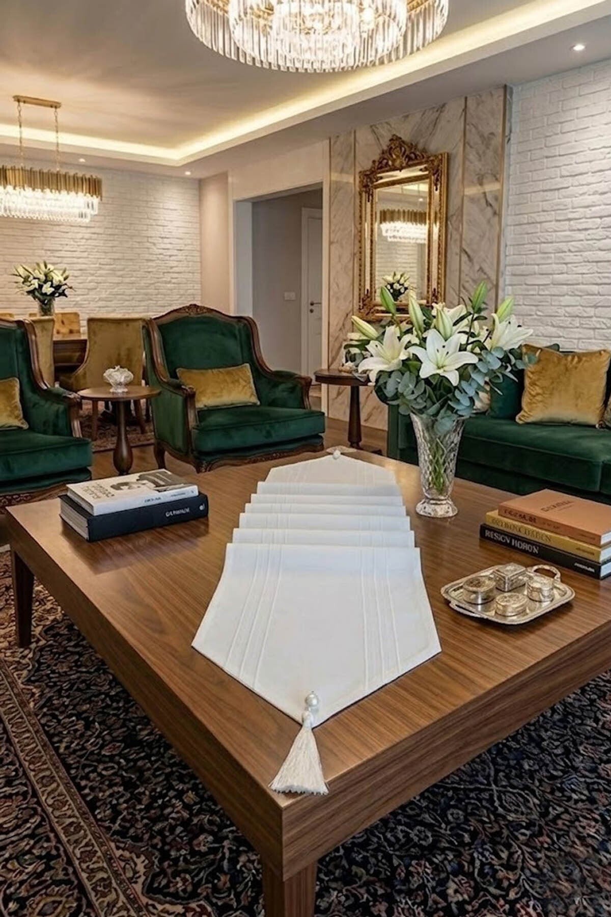 Çizgili Tek Runner, Colber Tek Runner 40x140cm Ekru