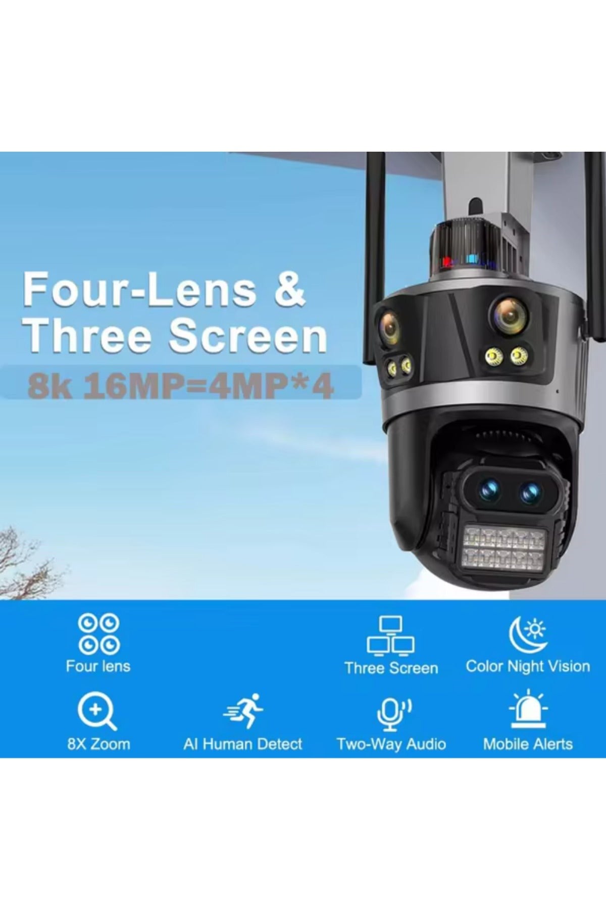 CMR57 8K 16MP 4 Lens - 3 Ekran