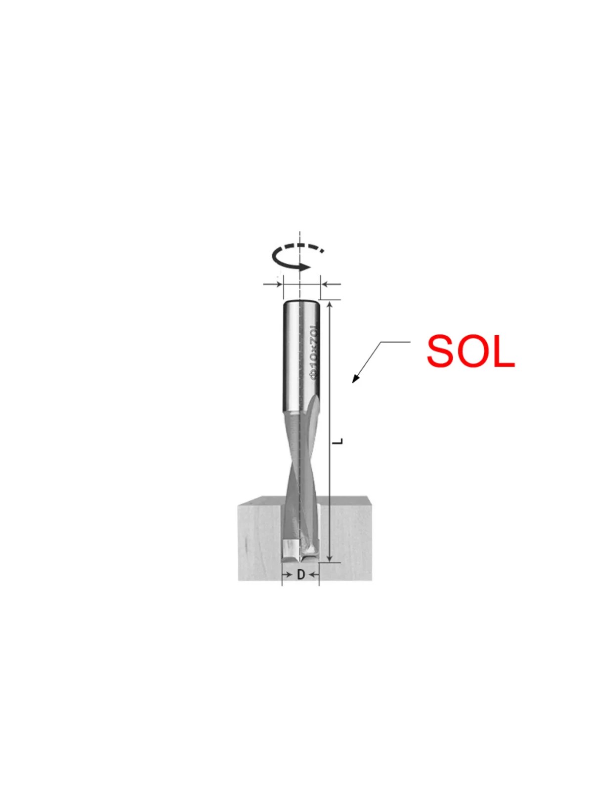 CNC Makine Delici Uç Sol 6 mm